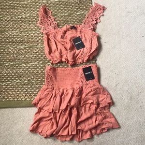 Smocked two piece set